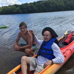 father-son tandem kayak