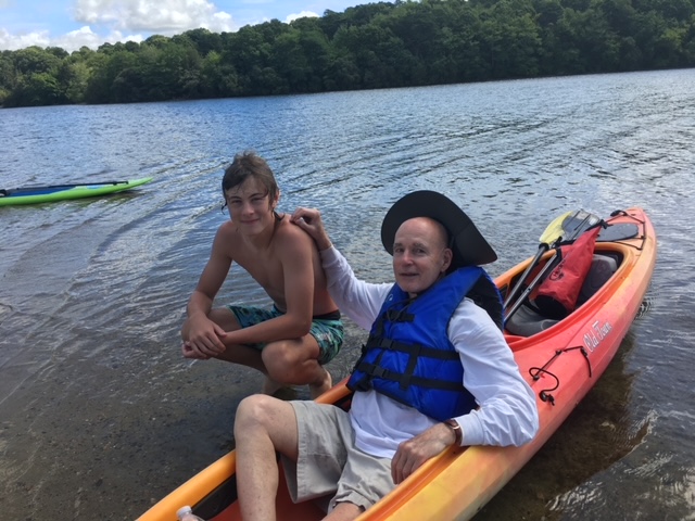 father-son tandem kayak